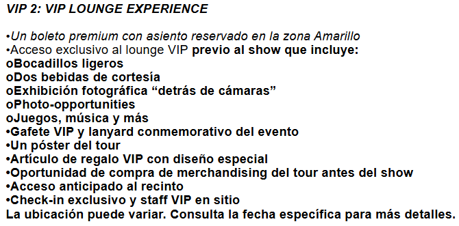 mx_tickets's tweet photo. 💎💎ZAYN CDMX - Paquetes VIP💎💎

🚨En el estadio GNP habrán 4 paquetes VIP, incluyendo uno para General B con Early Entry por lo que no habrá FASTLANE

#zayn #vip #paquetes #cdmx #ticketsmx https://t.co/WJA7J6WurC