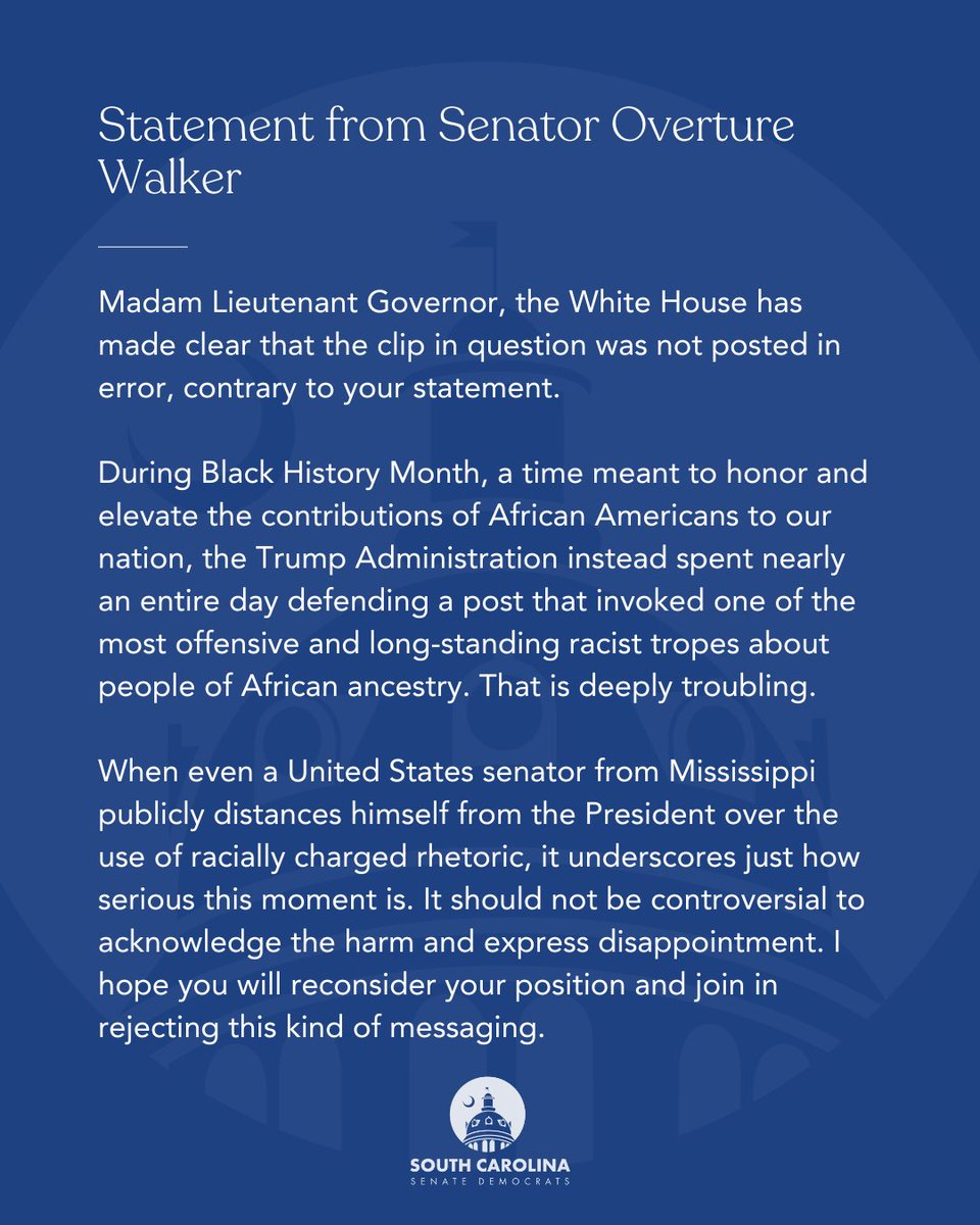 South Carolina Senate Democrats tweet media