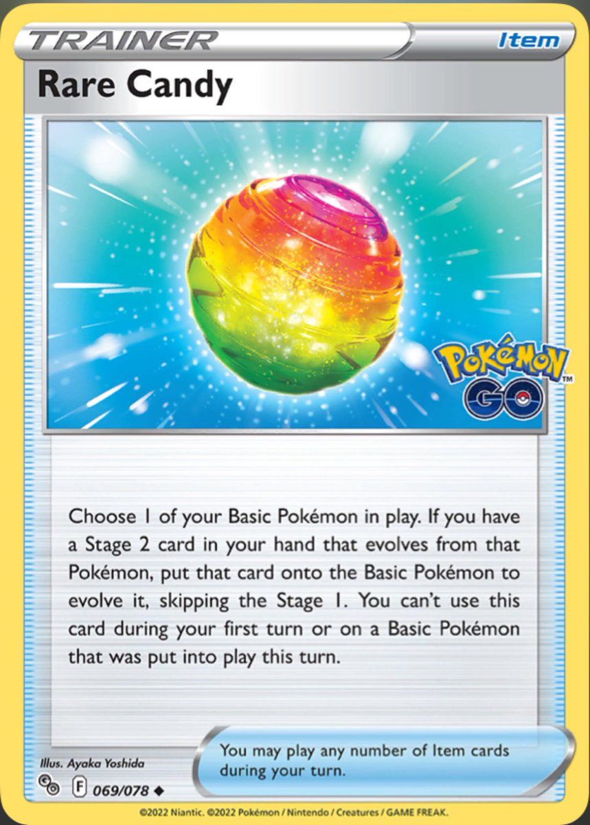 NicNameNoName's tweet photo. My TCG Hot Take

This is the best looking rare candy and the only rare candy you should be playing in a stamped card bling deck due to it having a unique stamp on it. https://t.co/b89A1N875a