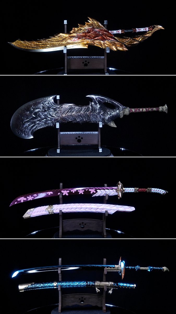 WF2026 冬 いよいよ明日！

お品書き（全6000円）

モンスターハンター
・セルレギオス大剣【叛断刀アルザバル】
・ミラボレアス大剣【ブラックミラブレイド】
・タマミツネ太刀　【たまのをの絶刀の斬振】
・ラギアクルス太刀【神雷斬破刀】

エルデンリング
・鈴玉狩りの大剣　【マレー家の執行剣】