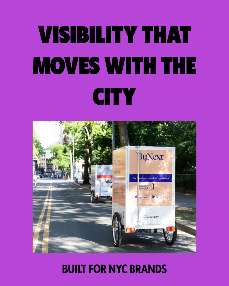 In a city that never stops, your ads shouldn’t either.

MetroSpeedy brings visibility to the streets of NYC 🗽
#metrospeedy #nycadvertising #brandvisibility #nycbusiness #mobileads