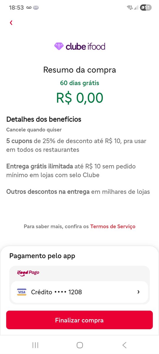 rvadv's tweet photo. @ProconRJ @proconspoficial Ao entrar no aplicativo do @iFood aparece mensagem de que ganhei 2 cupons de desconto. A mensagem induz a clicar e contratar serviço que será cobrado posteriormente. Você tenta sair e a tela não deixa. Muitos já devem ter se prejudicado. https://t.co/njFJIFV19d