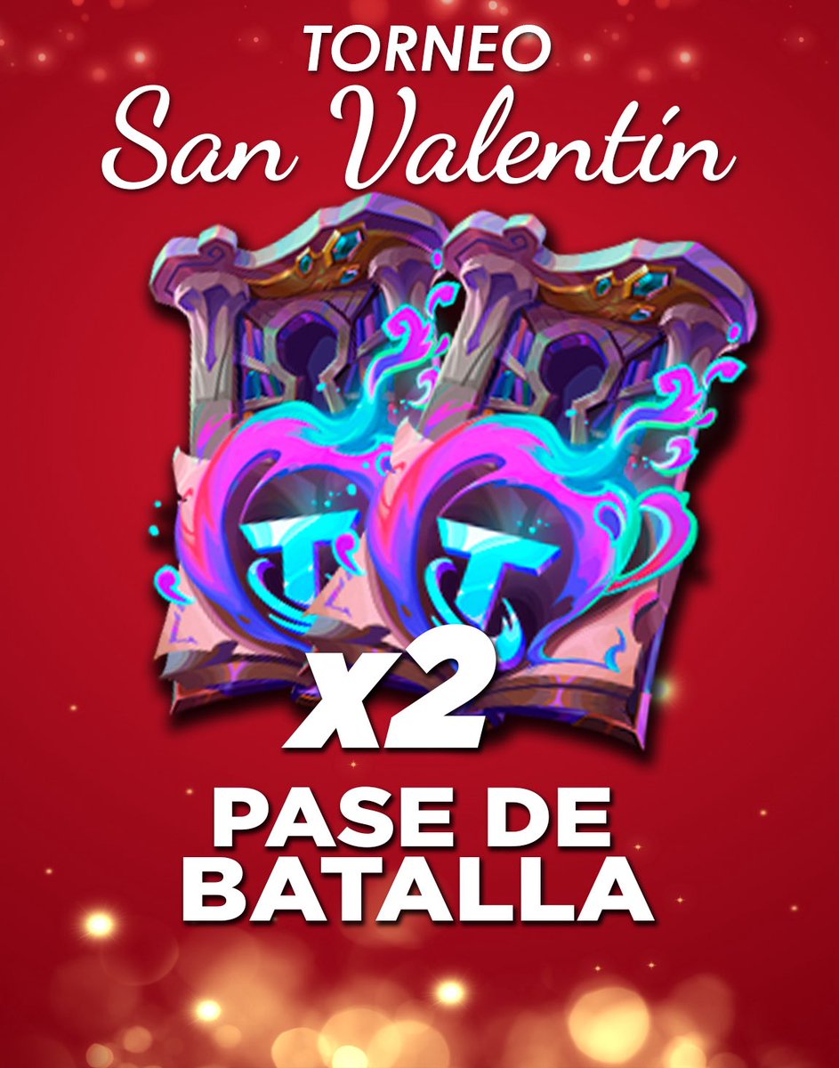 🚨 SORTEO PASE DE BATALLA TFT 🚨

Porque estamos de buenas, estaremos sorteando 2 nuevos pases de batalla por el torneo de san valentín, para participar 👇🏽

🔸Rt a este post.
🔸 Seguirnos a <a href="/Tealsita_/">Tealsita ❄️</a> y <a href="/_cesarbaker/">Bakersito 🍞</a> 

Mañana sábado 7 daremos a los ganadores durante el torneo,
