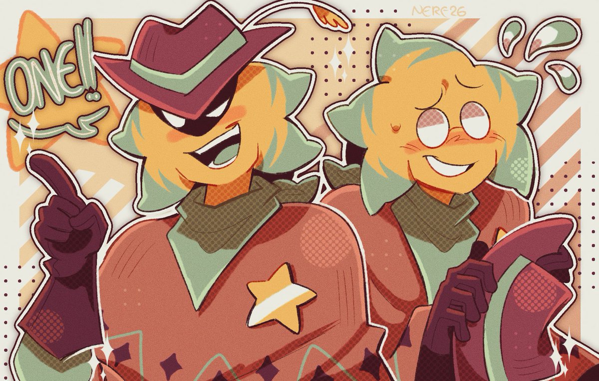 lemonere_'s tweet image. It's been exactly one year since I drew my first Undertale Yellow/Starlo fanart so I redrew it ⭐ #undertaleyellow #starlo