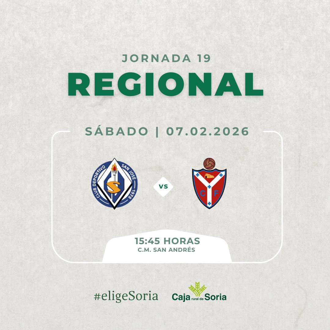 PREVIA 🔜

🗓️ 07.02  ⏰ 15:45  🏟️ C.M. San Andrés 

⚔️ <a href="/Cfventadebanos/">CF Venta de Baños</a> 

#SomosSanJosé  #LaPasiónQueNosUne