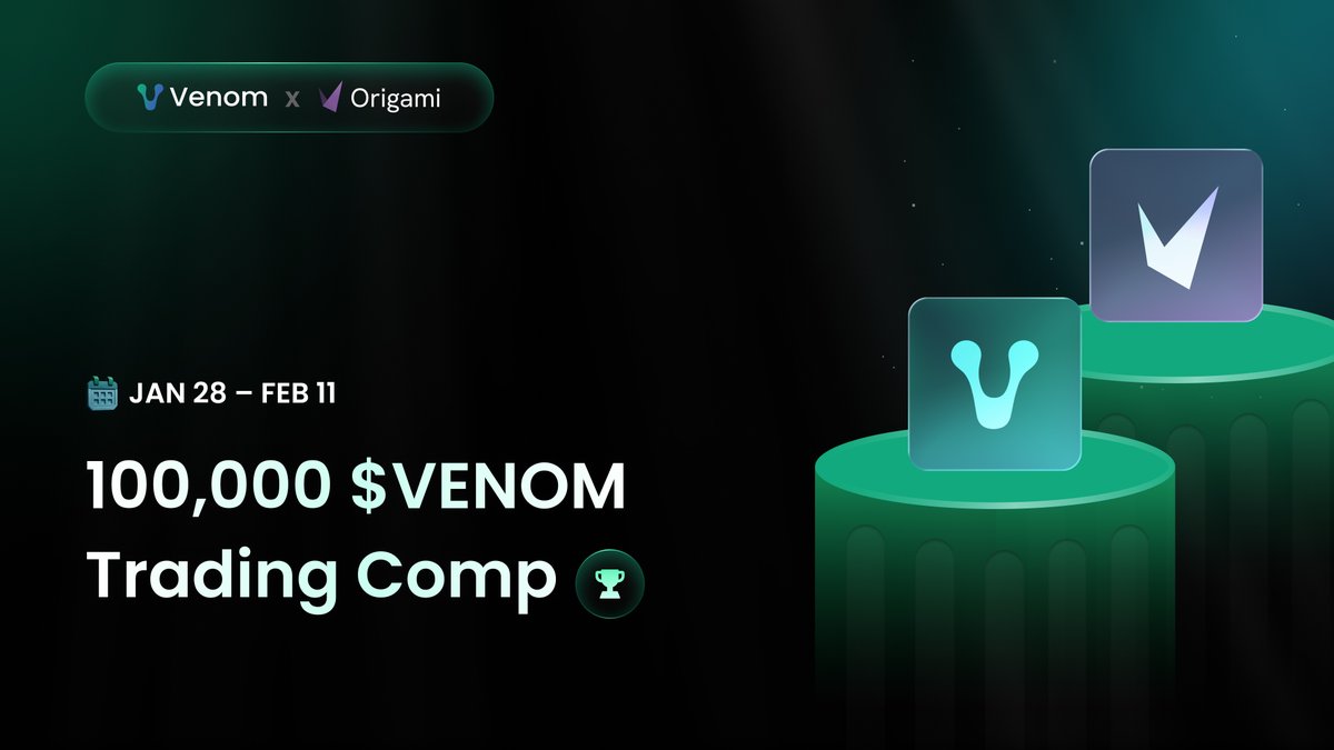 ⏳ 4 Days Left for 100,000 $VENOM ⏳

The <a href="/origamitech_/">Origami Tech</a>  x Venom trading competition is coming to a close, but there is still time to claim your share of the 100,000 $VENOM prize pool! 🔥

📅 End Date: February 11, 17:00 UTC

⬇️ Details
• Trading pair: VENOM/USDT
• Platform:
