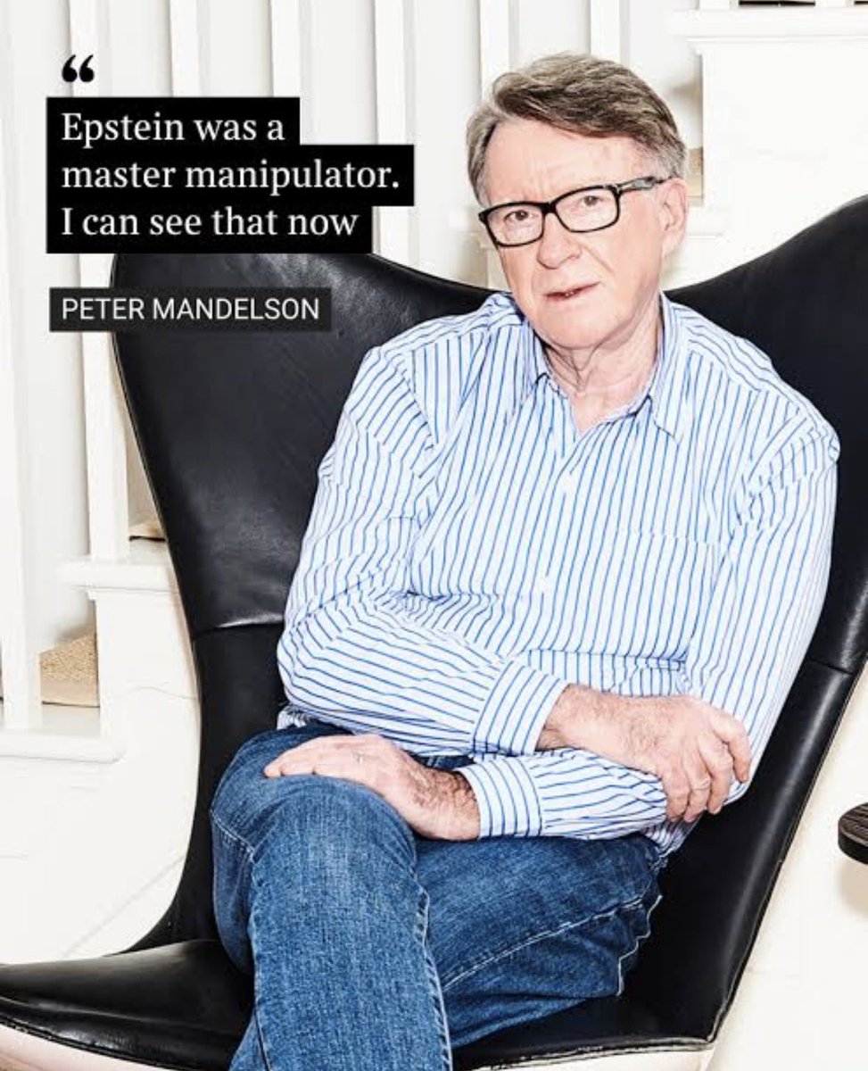 GBPolitcs's tweet image. 🚨NEW: The Times has conducted an exclusive "friendly" interview with Peter Mandelson, scheduled for release tomorrow

In the interview, Mandelson states that he was manipulated by Jeffrey Epstein