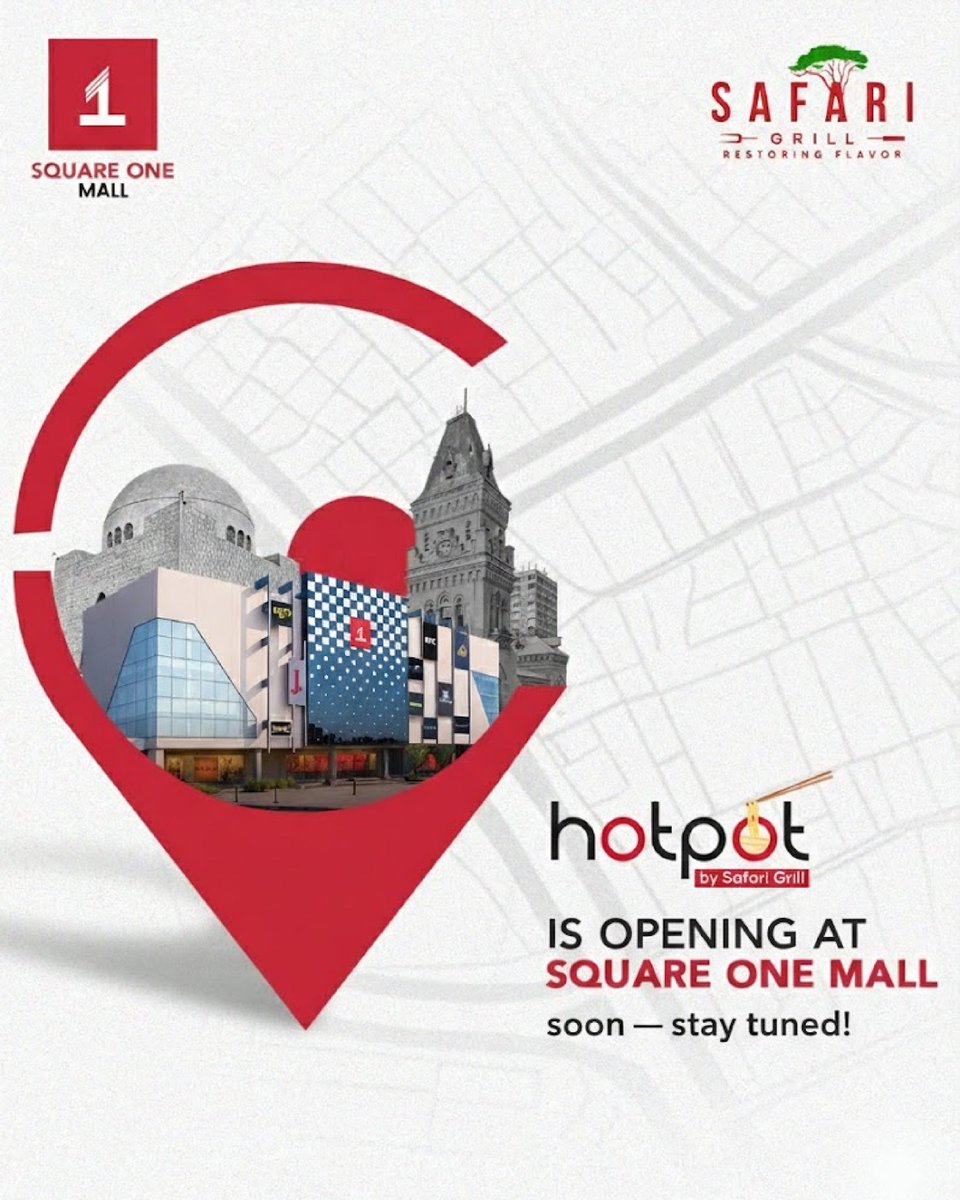_Aamrooj_'s tweet photo. The secret is out ๐๐
Your favorite Hotpot by Safari Grill is coming to Square One Mall.
Get ready for the ultimate hotpot experience soon ๐ฅ๐ฒ
#SafariGrill #HotpotBySafariGrill #LocationReveal #SquareOneMall #comingsoon https://t.co/nI2NKcOLZR