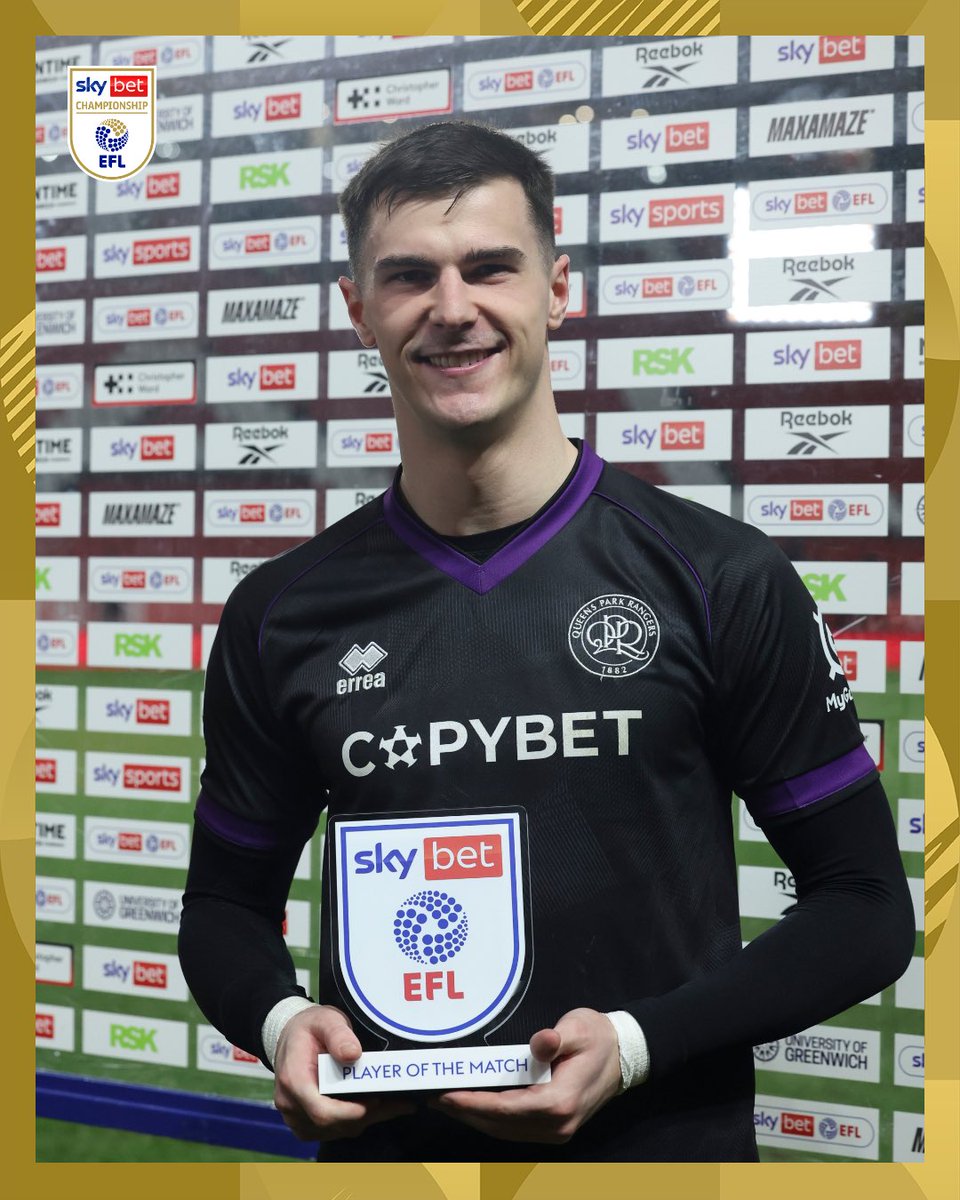 SkyBetChamp's tweet photo. 🧤 Some absolutely crucial stops!

@QPR’s Joe Walsh is tonight’s @SkyBet Player of the Match! 🌟

#EFL | #SkyBetChampionship https://t.co/kpjOqZjKsU