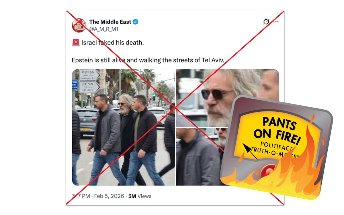 An image of a man resembling Jeffrey Epstein fueled speculation that he is alive and in Tel Aviv. The image is AI-generated.

buff.ly/DdFgDAB