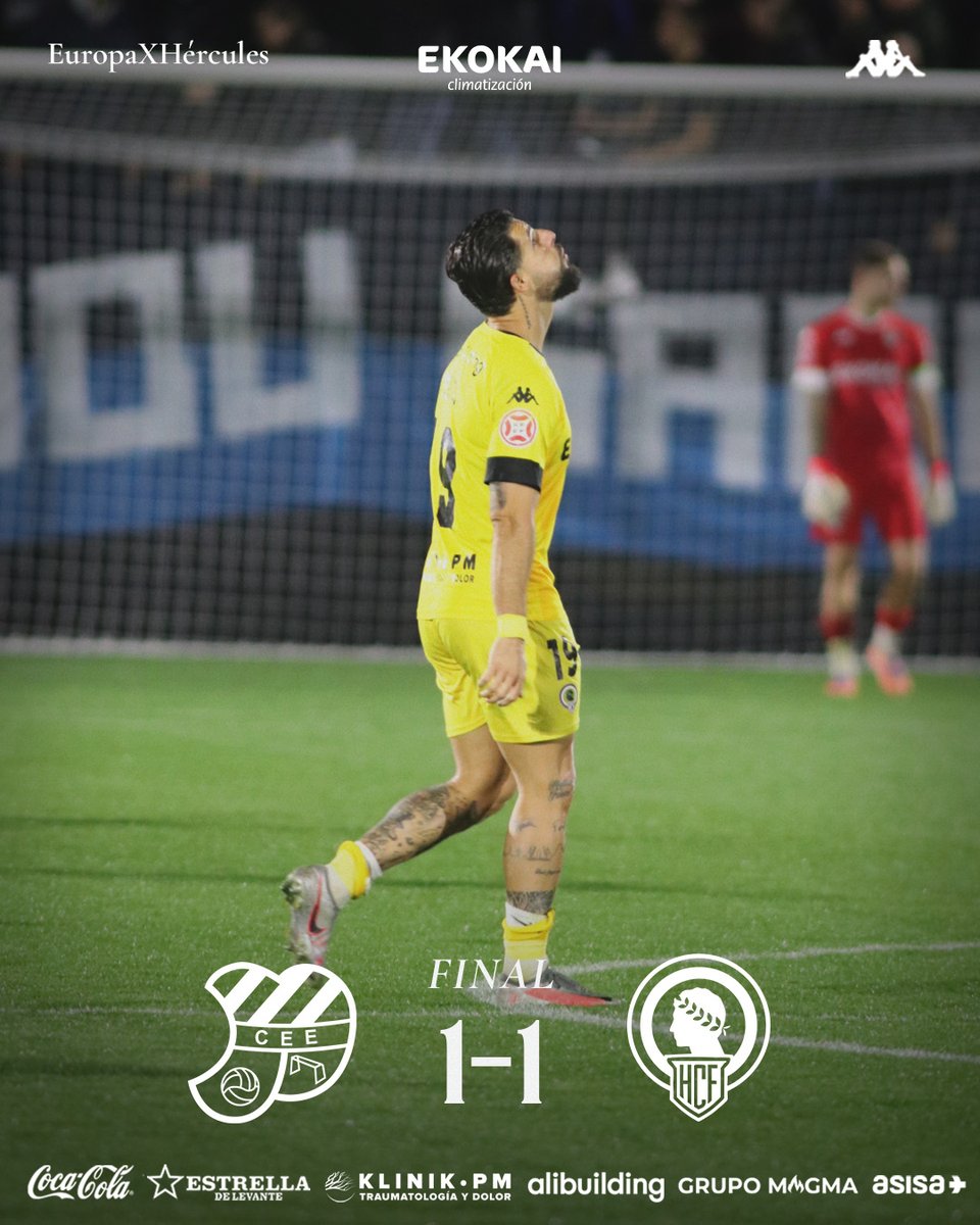 🔚 ¡Final del partido en Barcelona!

1️⃣ ➖ 1️⃣

#EuropaHércules
💙#MachoHércules 🤍