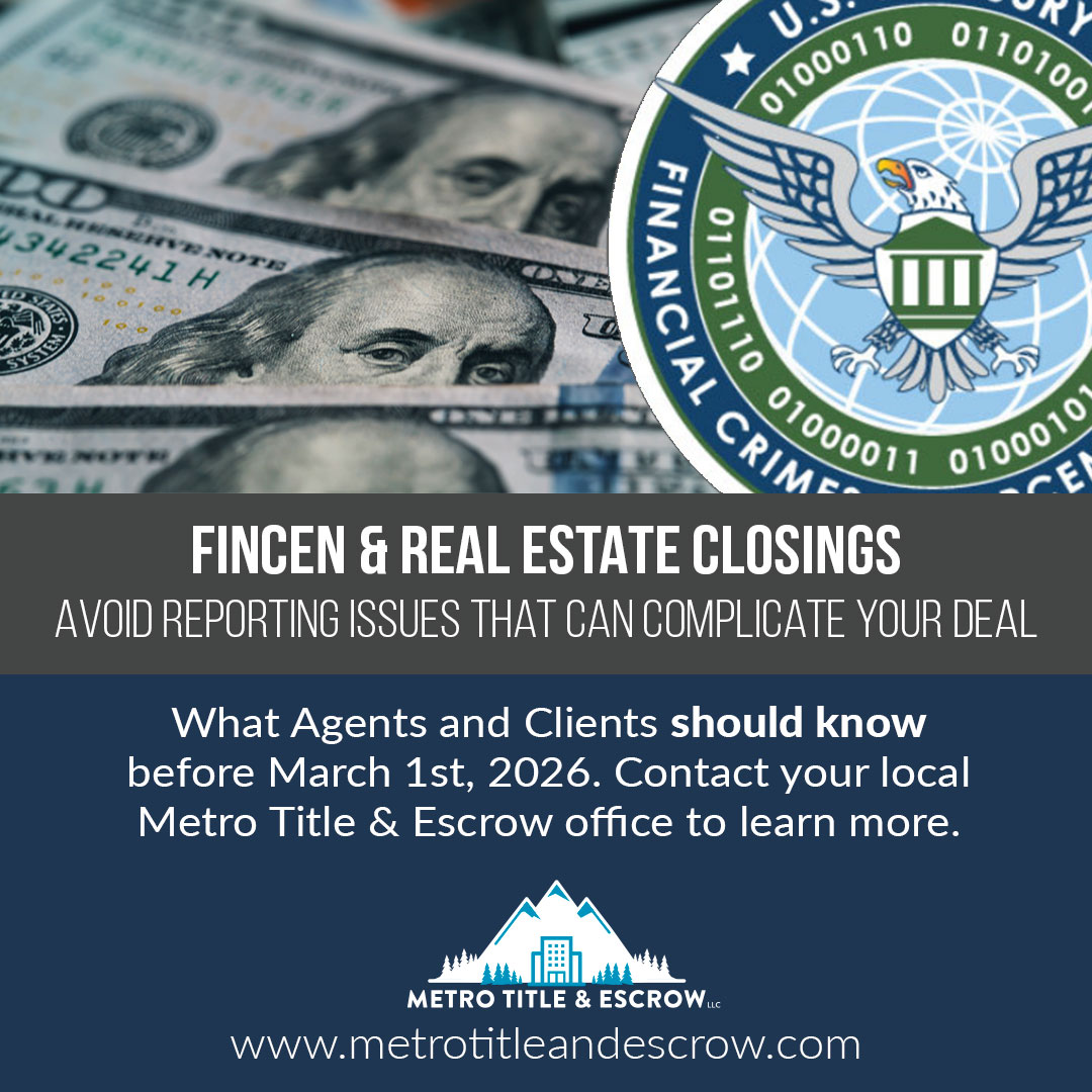 MTitle_Escrow's tweet photo. New FinCEN reporting requirements may impact how some real estate transactions close. Beginning March 1, 2026, missing or incorrect information can create delays or complications during the closing process. 

🌐 https://t.co/Hx8T4rzlF7
📧 info@metrotitleandescrow.com https://t.co/KJ1KlTQrEb