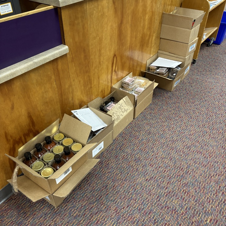 Jam and salsa has arrived.
It will be ready for pick up and deliver Monday after school. FFA members please make arrangements to get it picked up and delivered ASAP. Big shout out to Weezy for letting the FFA Chapter invade the library and for helping sort it all.
Thank you!