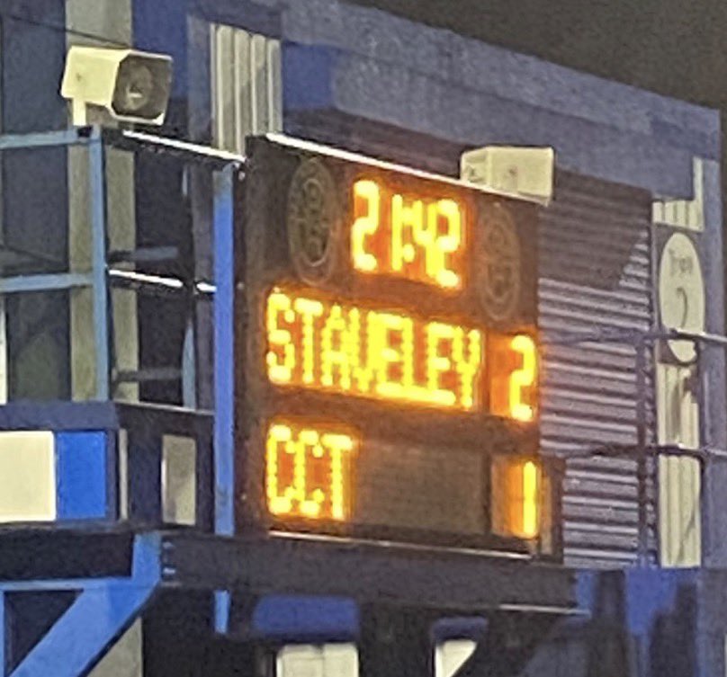 Our U21S overcome <a href="/spireitestrust/">Chesterfield FC Community Trust</a> U21S with a fine solid performance winning on a rain soaked night.
Many thanks to all attending ⚽️💙🤍👍