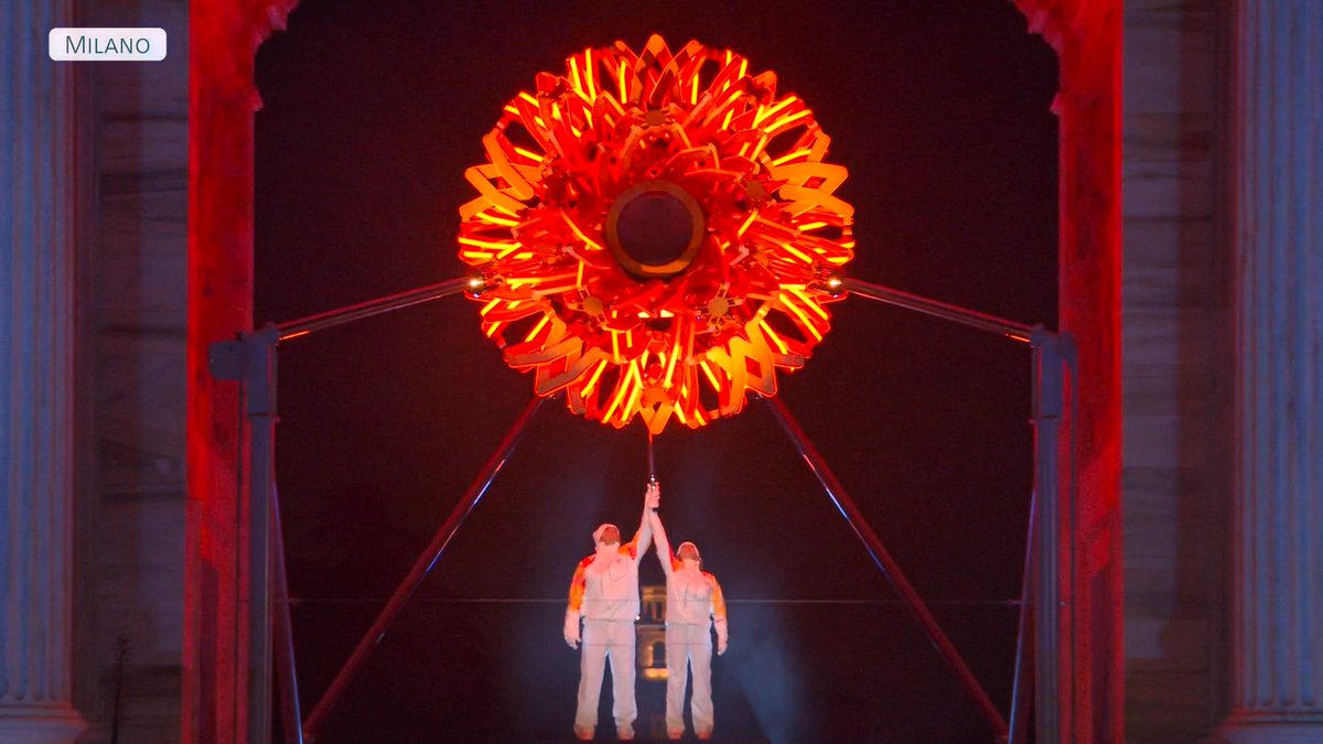 History made! 🙌

For the first time, two Olympic cauldrons are lit simultaneously, uniting the city and mountains, and igniting the #MilanoCortina2026 Games to life. 🔥🤝🔥

#OpeningCeremony