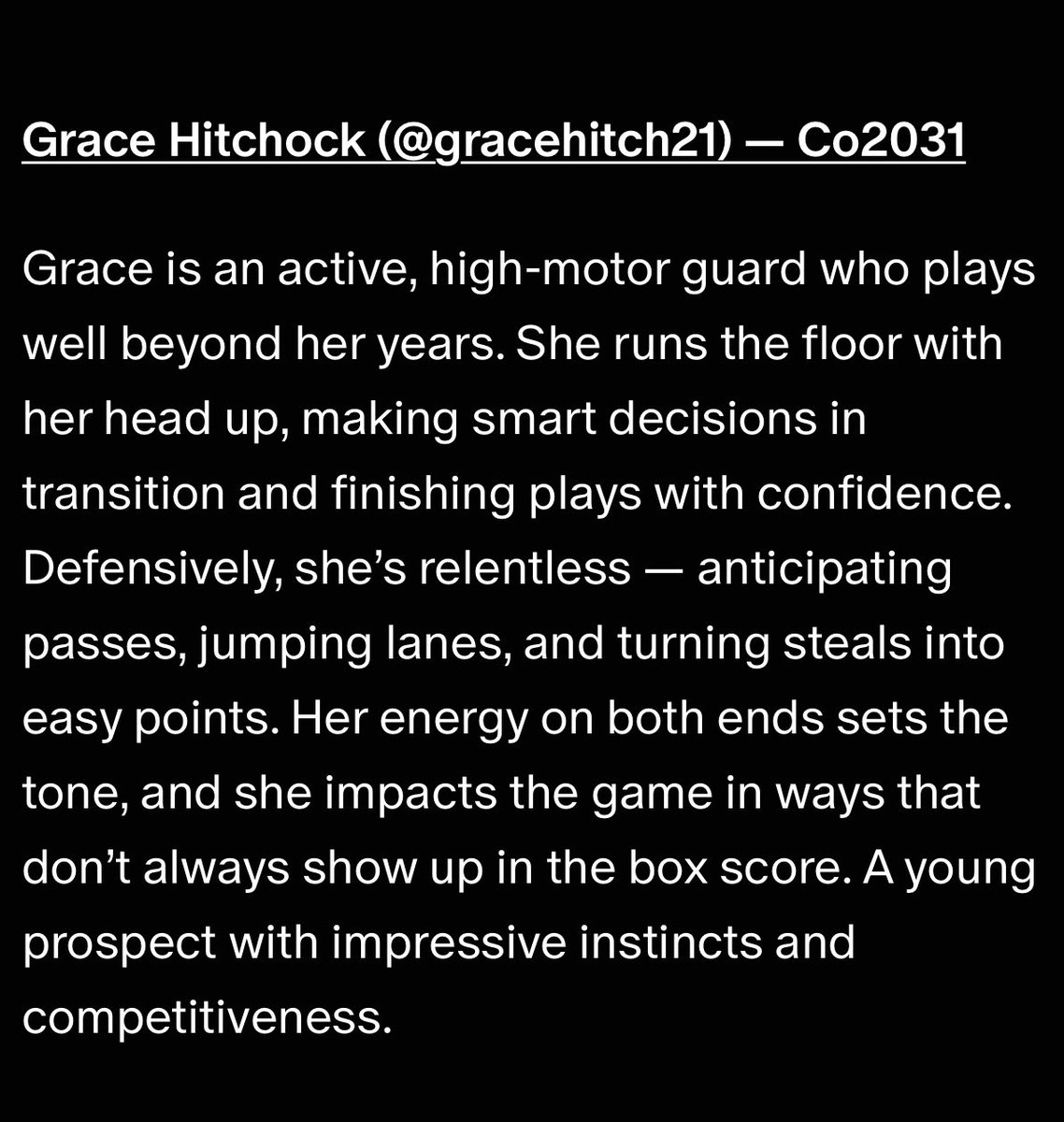 Grace Hitchcock tweet media