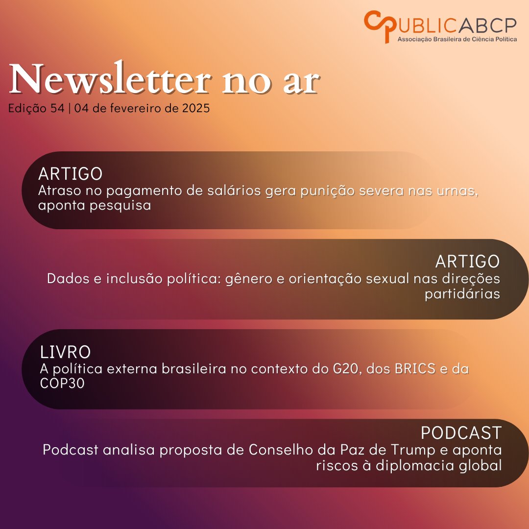 ABCP_bot's tweet image. 📢 Nova newsletter do PublicABCP🔶
.
Confira a curadoria de conteúdo desta quinzena, e acesse os demais conteúdos no site do PublicABCP:
.
publicabcp.org.br
.
#ABCP #publicabcp #CiênciaPolítica #politicalscience #cienciapolitica