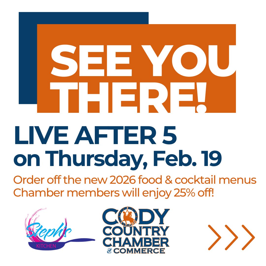 Join us for networking &amp; try the new menu items during LIVE AFTER 5 at Steph's Kitchen! Open house event -- stay for a while or enjoy dinner &amp; cocktails from 5-7PM on Thursday, February 19.