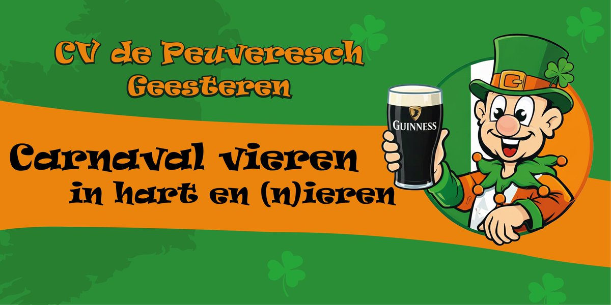 We zijn klaar voor de grote optocht van <a href="/turftrappers/">CV De Turftrappers</a> in Langeveen 

Carnaval vieren
in hart en (n)ieren 🇮🇪☘️🪉