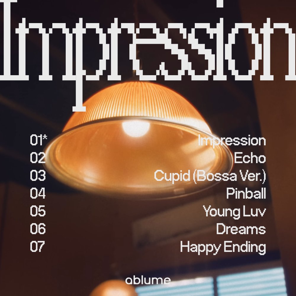 ablumesblume's tweet image. 어블룸(ablume) 1st EP 'Impression'

💿 Tracklist

2025. 03. 02 12PM (KST)

#ablume #어블룸 #Impression #임플레션
#ARAN #아란 #SAENA #새나 #SIO #시오