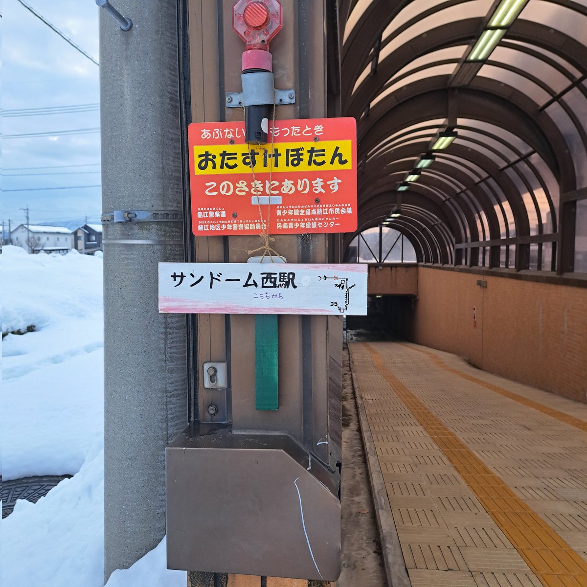 sabaeoseltukai's tweet photo. おはようございます。福井鉄道サンドーム西駅からサンドーム福井まで安全な道に小さいですが所々街路樹に設置させて頂きました。
どうかお気をつけて～
サンドーム西駅には10:00からおせっ会メンバーが居ます。 https://t.co/nZXMwNkVWQ