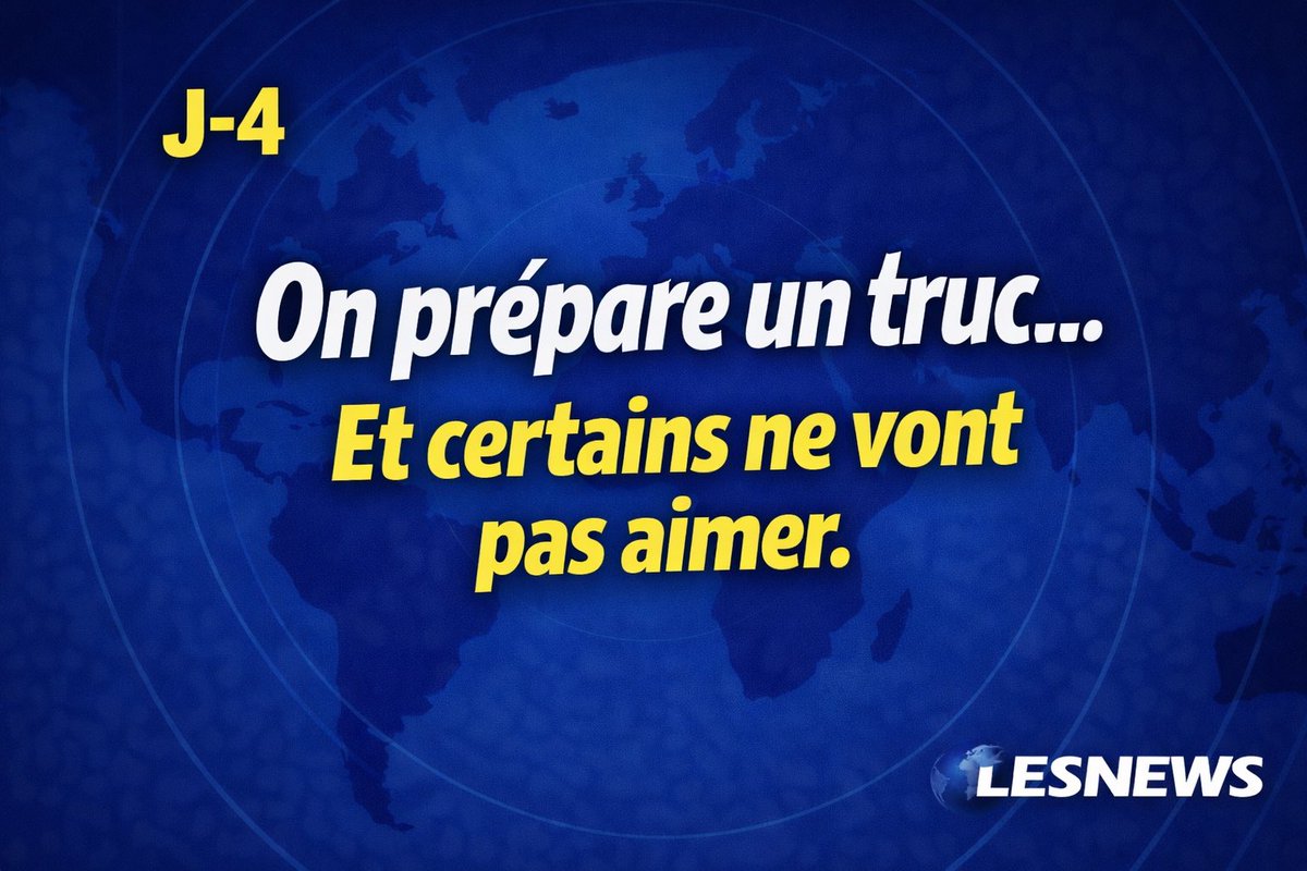 LesNews's tweet photo. La team @LesNews_Team prépare un truc  … Certains ne vont pas aimer… J-4 , followez, retweetez ⏭️, likez ❤️ pour ne pas louper….. https://t.co/BrAL3baNy2