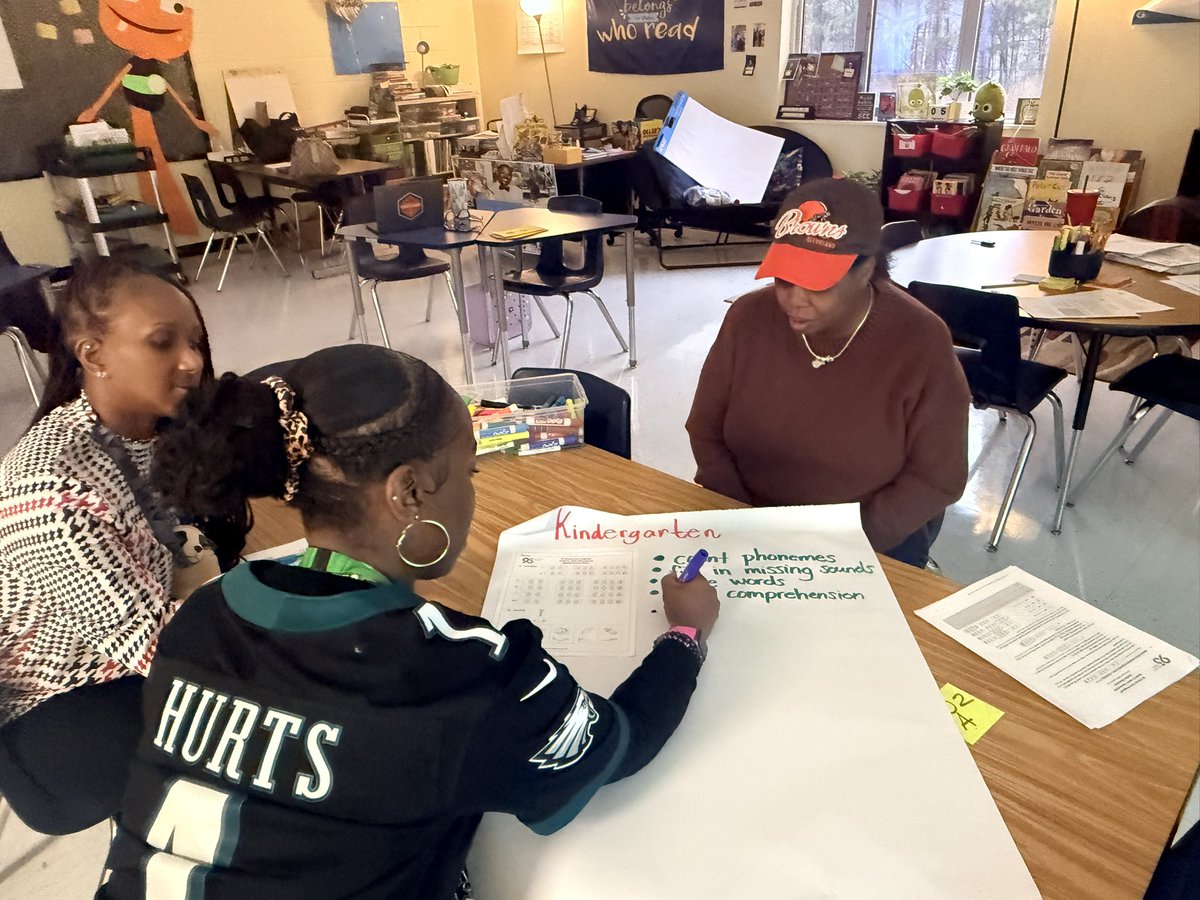 kendallfscott's tweet photo. Collaboration at its best! 

Our Kindergarten team engaged in PLCs to gain clarity around instructional implications for their upcoming unit, ensuring strong learning experiences for all students. https://t.co/PH79N9KOTt