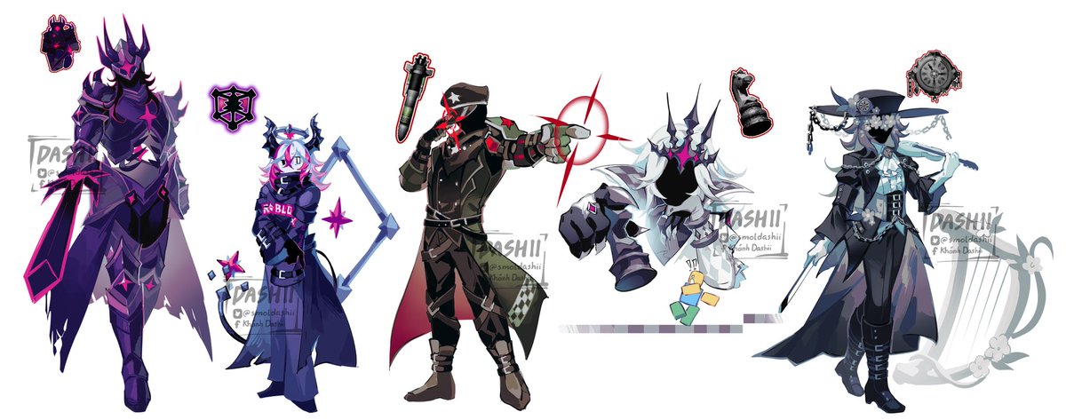 #Nullscape humanoid designs, will draw more in the near future!!