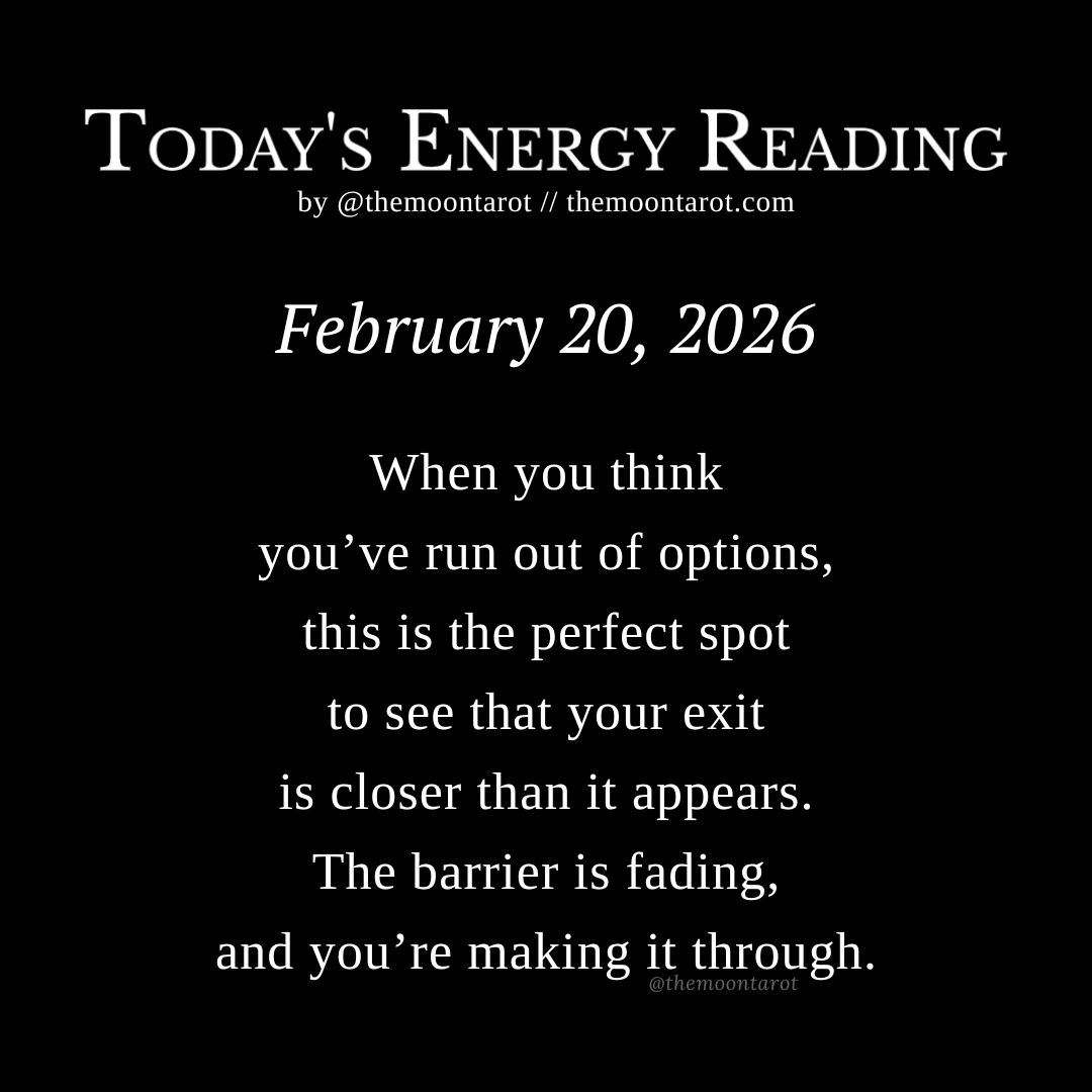 themoontarot_'s tweet photo. Today’s Energy Reading: February 20, 2026 https://t.co/8j5UIUGpld