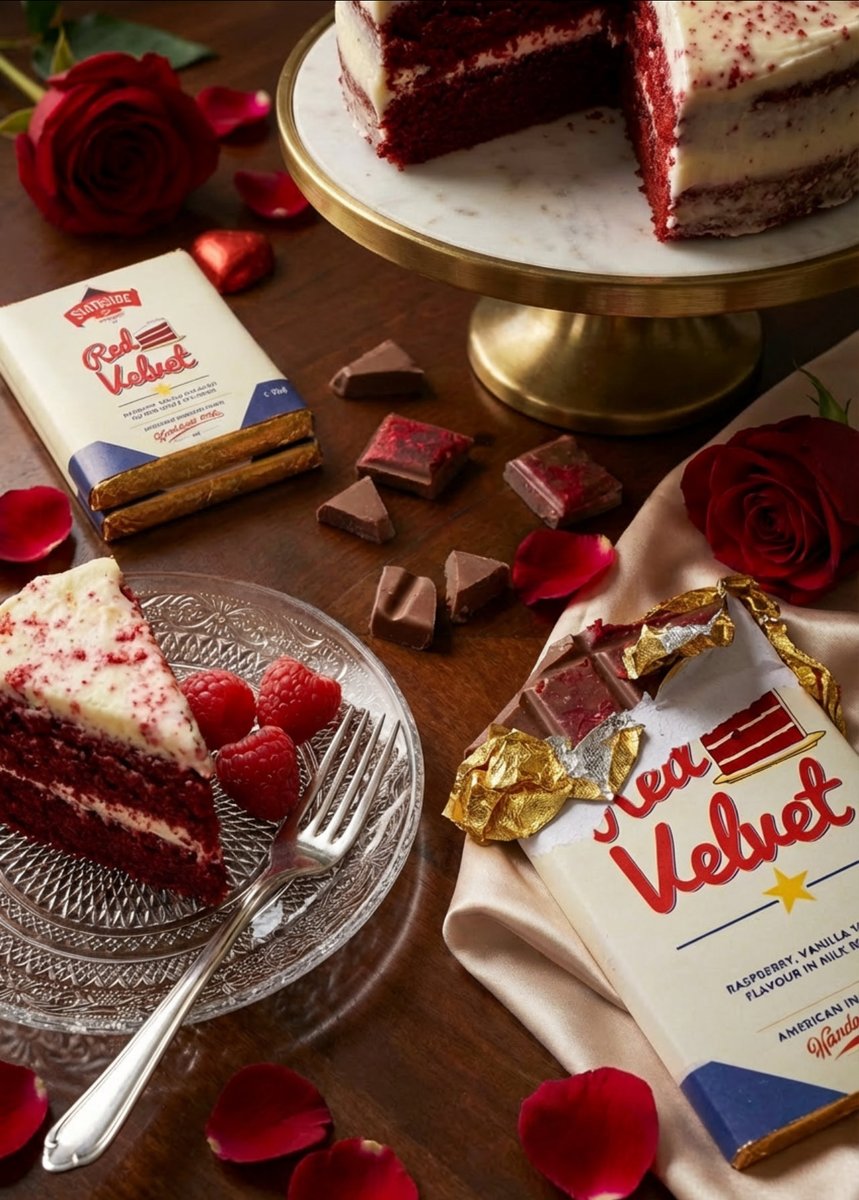 StatesideTE's tweet photo. Stop scrolling, your new obsession just dropped. 🌹✨

Indulge in the ultimate romance this season with our new Red Velvet Raspberry chocolate bar! ❤️🍰

Tag someone who owes you a chocolate date! 👇

#RedVelvet #ViralEats #ChocolateObsessed #Desser #CheatDayDoneRight https://t.co/A3pLUFdrak