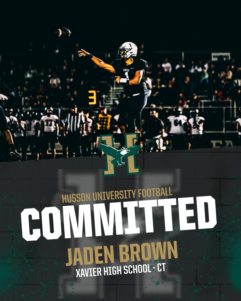 Welcome our newest #HussonGuy!

🦅Jaden Brown
🏈Xavier High School - CT