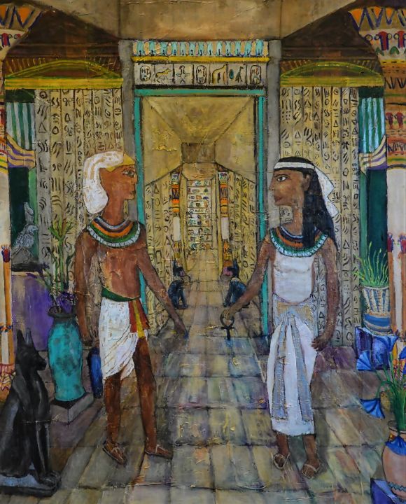 Art of the Day! "Date Night in Ancient Egypt". Buy at: ArtPal.com/michaelhartste…