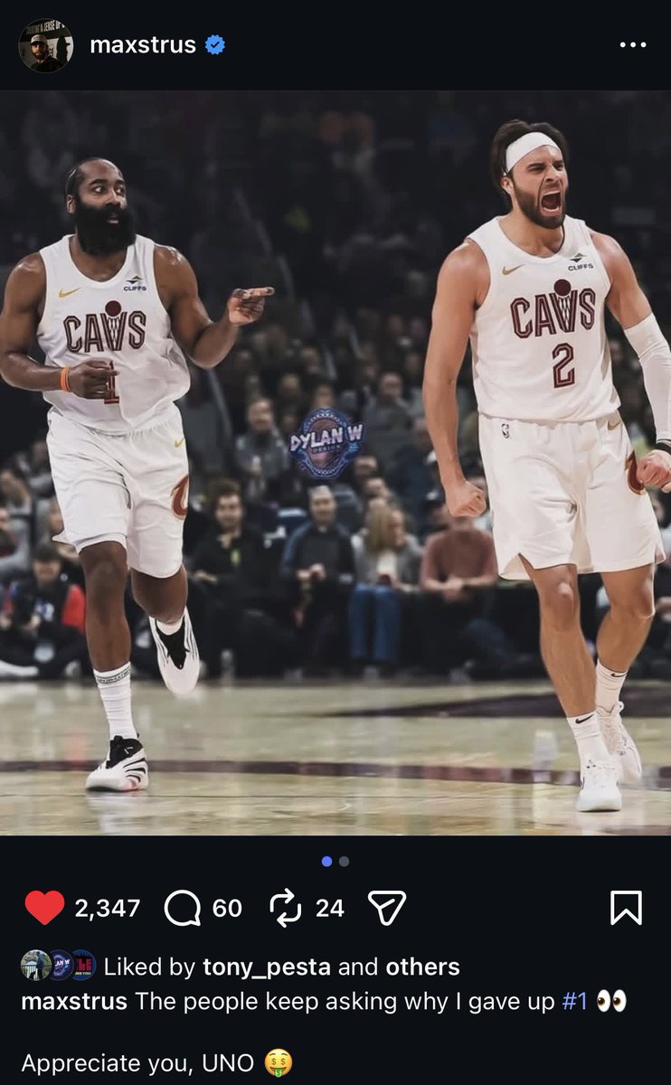 PlayoffDG's tweet image. Max Strus on Instagram:

“The people keep asking why I gave up #1 👀 Appreciate you UNO 🤑”

😭😭😭