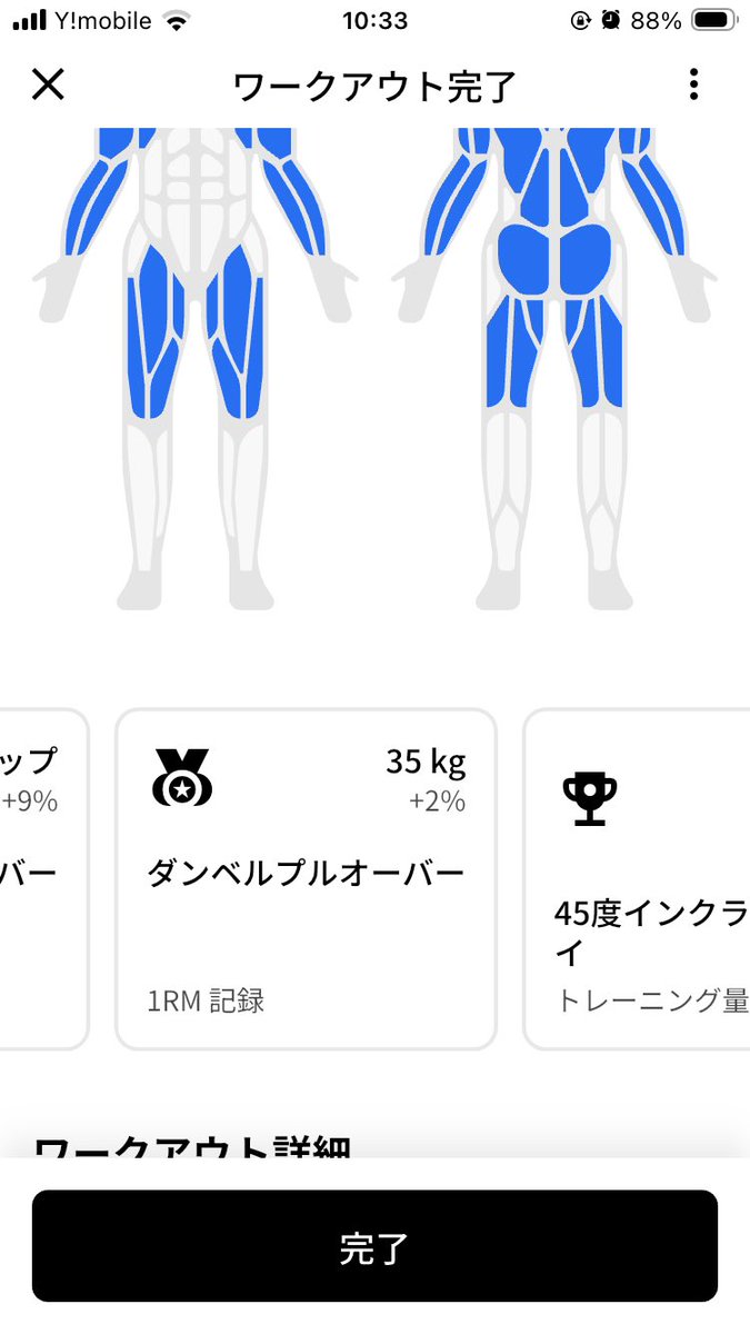プルオーバーの1RMを更新してました。