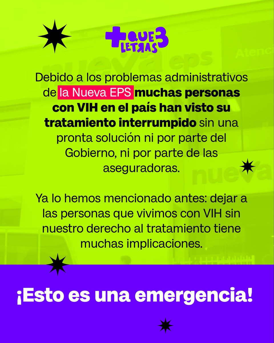 BravaNewsco's tweet photo. MEDICAMENTOS PARA EL VIH: En BRAVA News en alianza con Más que Tres Letras analizamos el drama de las madres con VIH que temen transmitir el virus a sus bebés debido a la no entrega de medicamentos (Antirretrovirales) por parte de la Nueva EPS. @MiguelAngelopez @RosabelRincon https://t.co/Q6BdJhG8Tc