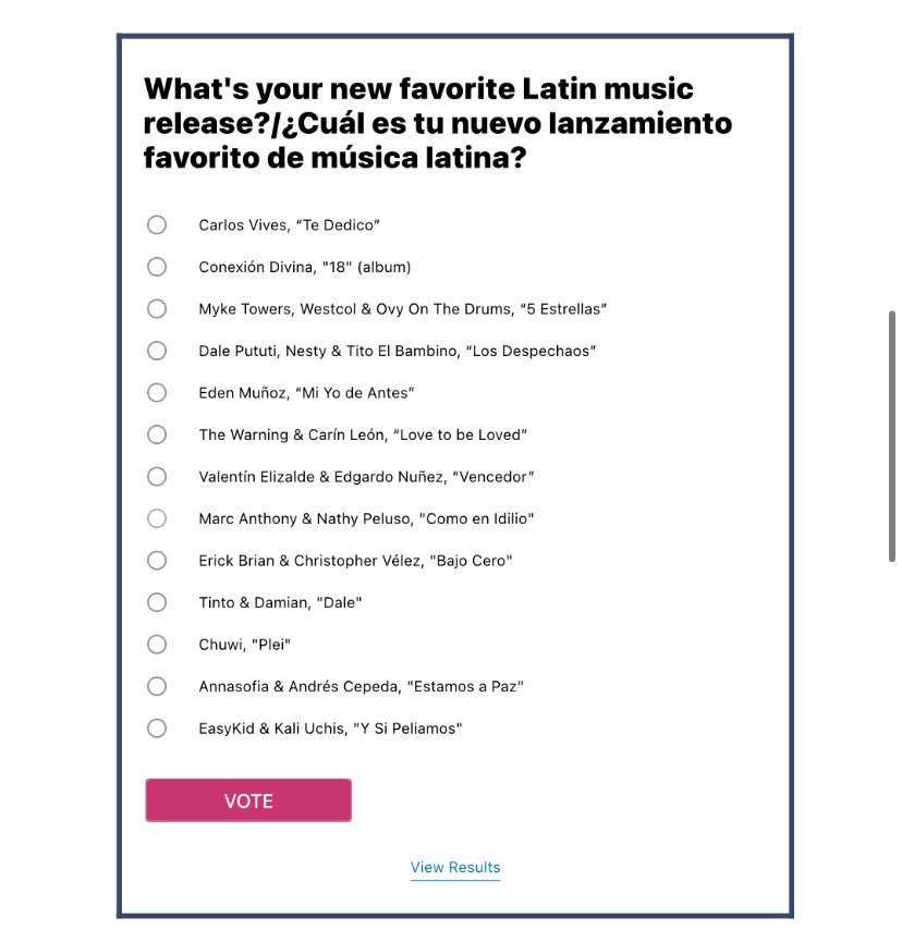 Venga mi gente, vamos a votar por #BajoCero ❄️ 
🔗: billboard.com/music/latin/ti…