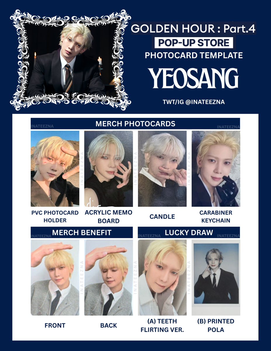 ✓ATEEZ [GOLDEN HOUR : Part.4] POP-UP STORE PHOTOCARD PC TEMPLATE