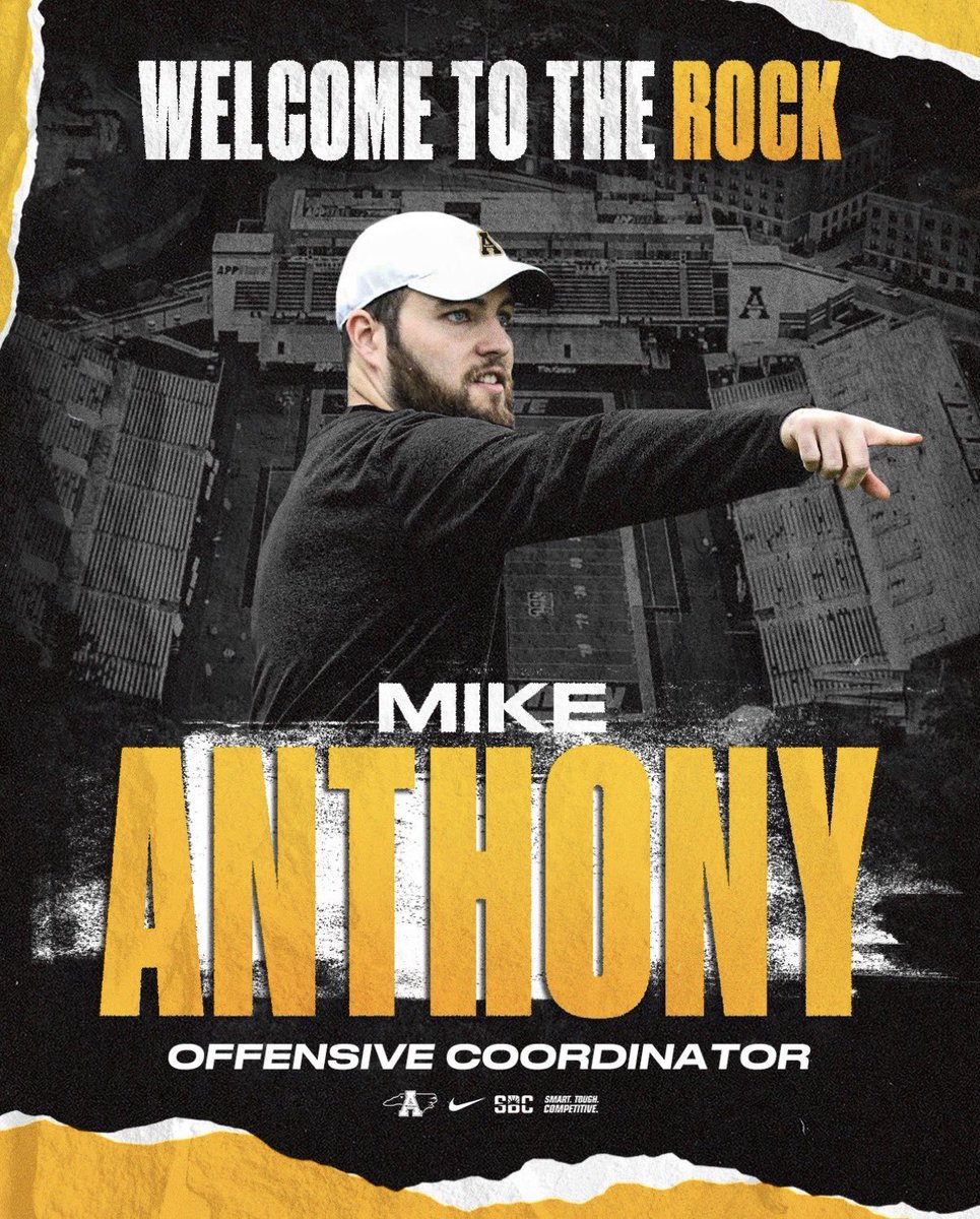 WGSports_CFB's tweet photo. BREAKING: South Carolina Assistant’s QB Coach Mike Anthony has been hired as the Offensive Coordinator for Appalachian State.

Anthony, who arrived in Columbia in January, is joining Dowell Loggains’ program at App State. Loggains spent the 2023/2024 seasons as the OC at South Carolina.

Prior to his short stint in Columbia, Anthony spent 3 seasons at TCU with Gamecock OC Kendal Briles. Prior to that, he spent 3 seasons with Briles at Arkansas.

📸 per @AppState_FB