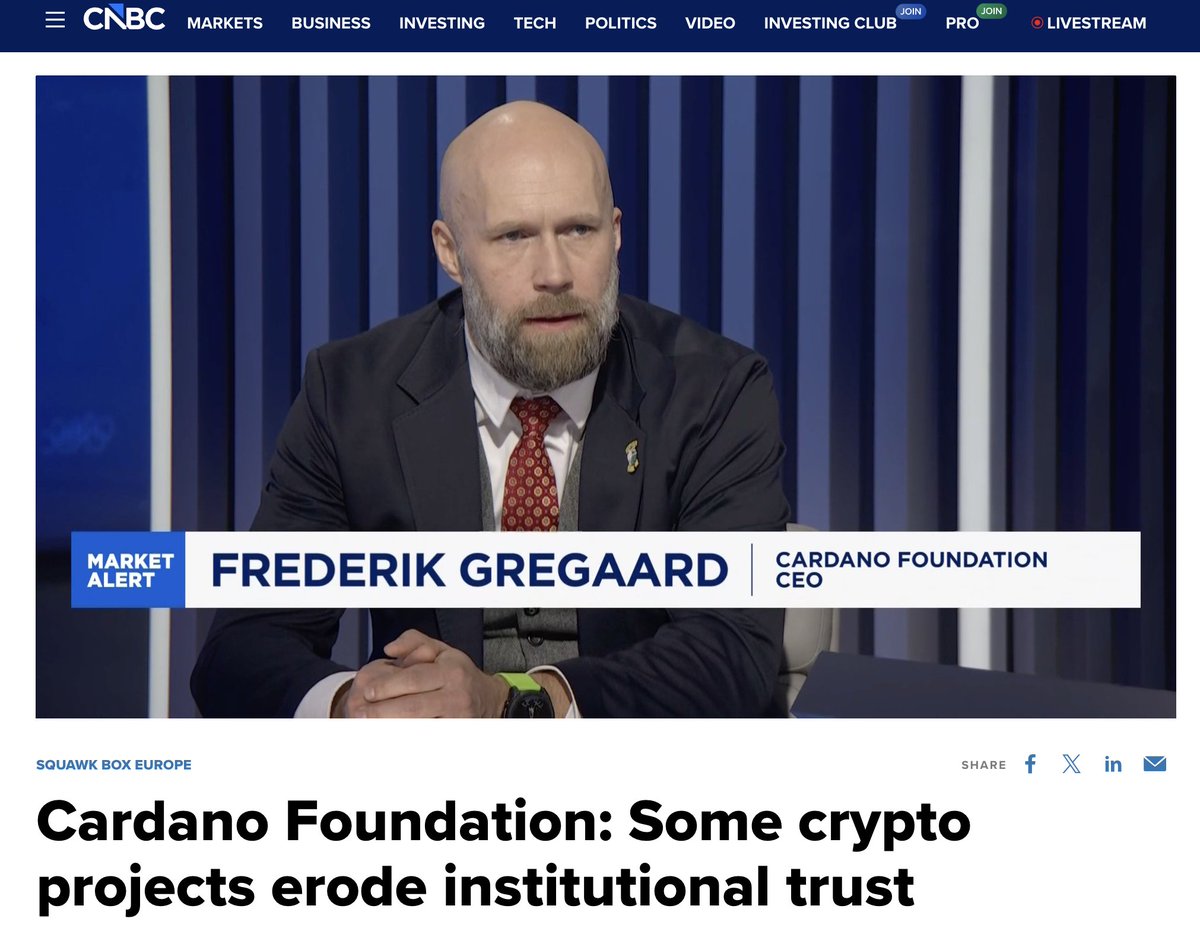 Cardano is mainstream guys.