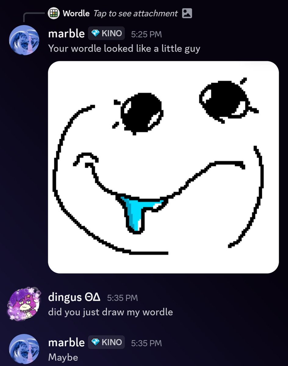 wawley_'s tweet image. fumbled the wordle so bad my friend drew this fuckass creature