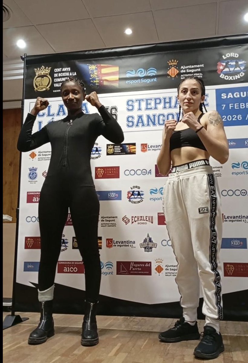 KOBoxing2016's tweet photo. ¡STEPHANIE SANGOU EN PESO!
¡Mañana Stephanie Sangou buscará su tercera victoria en el campo profesional en Sagunto ante Clara López!
Vamos a por todas…
#Boxeo #BoxeoProfesional #BoxeoFemenino #KOBoxing #ClubBoxeoMotorcity https://t.co/vG7OpnqDAQ