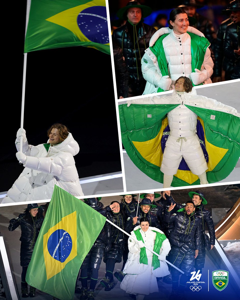 UMA NOITE INESQUECÍVEL! 🥹

A cerimônia de abertura dos Jogos Olímpicos de Inverno #MilanoCortina2026 foi mágica!

Que orgulho ver a nossa bandeira no maior palco do esporte mundial! 🇧🇷

📸 Julián Polo/COI | Alexander Hassenstein/Getty Images | Mattia Ozbot/Getty Images