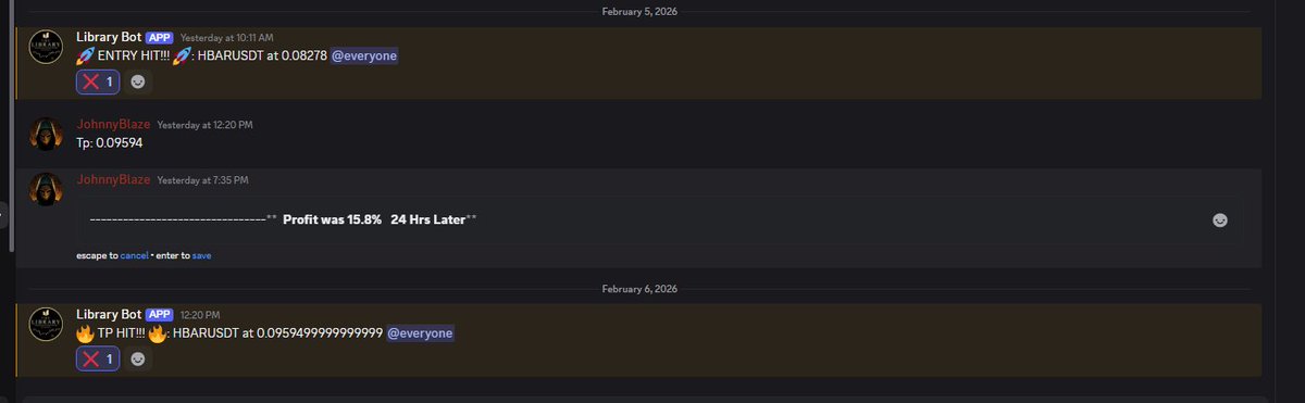 This Is What The Mallard Missed while flying,  and all the other Projects that could compound wealth. 

🤑 Our Library AI Trading BOT built for DISCORD is already closing trades within 48 Hrs.  
$HBAR - $BCH 

 🚨Only 1 Project SPOT left at discount for. 

🚨Or own it personally.