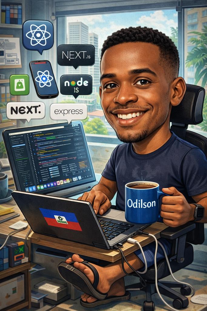 This caricature perfectly summarizes my daily life as a Full-Stack Developer 😄

#FullStackDeveloper #RemoteWork #WebDevelopment #React #NodeJS #HaitiTech