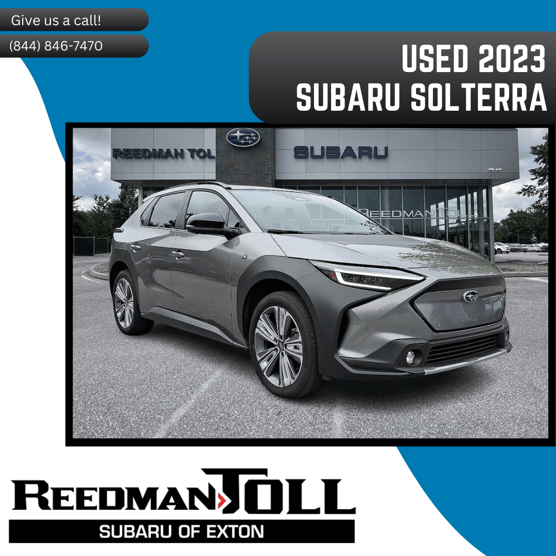 RTSubaruExton's tweet photo. Visit our dealership here in Exton to get behind the wheel of a new model like this 2026 Subaru Solterra!

Find a Solterra of your very own here at Reedman-Toll Subaru! https://t.co/JesCElXxaQ 

#reedmantoll #subaru #subielove #reedmantollsubaru #extonpa https://t.co/mruw6ShZiU