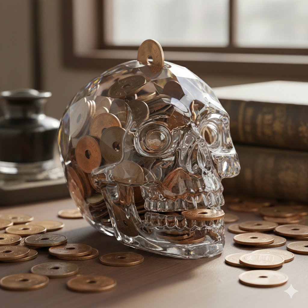 クリスタルスカル貯金箱というネタは考えましたがw