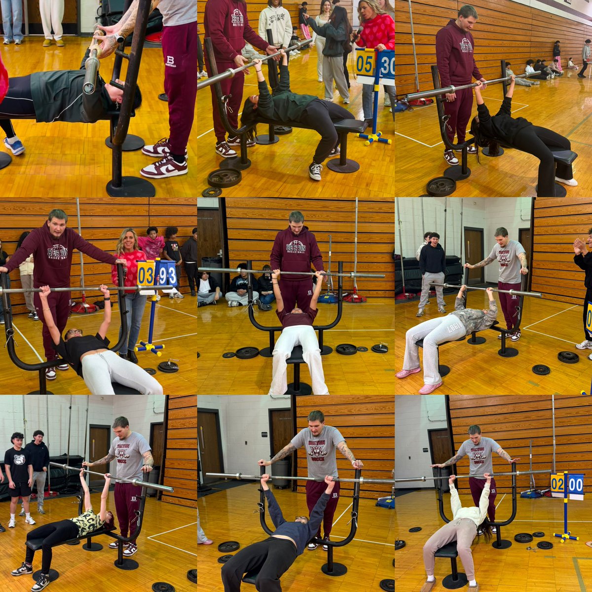 MrsBTorres_'s tweet photo. In honor of American Heart Month, our PE classes are competing to see which class has the most HEART!❤️ The first challenge was a Bench Press Competition, and after an impressive showing of strength, Period 8 Gym took the win! Great job for setting the bar high! 💪🏼🏋🏼‍♀️🏋🏼 https://t.co/c8BpW0CbkE