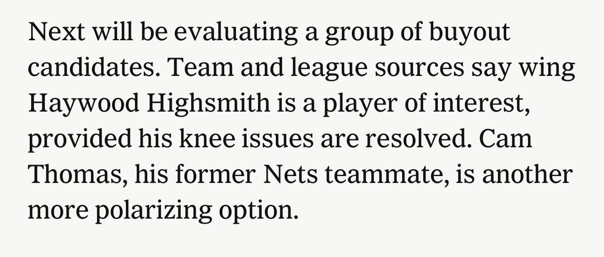 Rome_Beast's tweet image. lakers are interested in both haywood highsmith &amp;amp; cam thomas as buyout additions for the lakers (info thread from woike’s latest article)