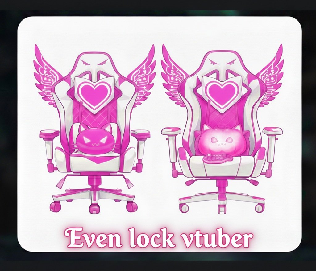 EvenLock2048's tweet photo. Finally revealing the new Even Lock VTuber assets. It’s giving soft aesthetic with an 'evil' twist. Which side do you like more? 🎀👿

#VTuber #VTuberEN #PinkAesthetic #EvenLockVTuber #GamingSetup https://t.co/wHiuABAdX3