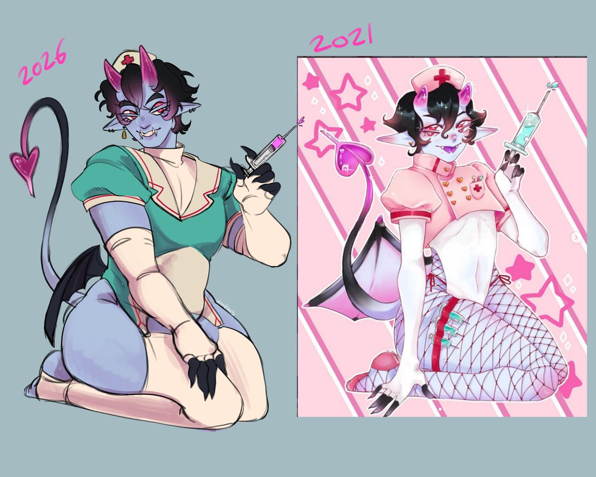 wayba3's tweet image. Sometimes I don't think I've improved ever in my entire life and that I'm a fraud.... I'm so glad I didn't over react 
#ocart #redraw